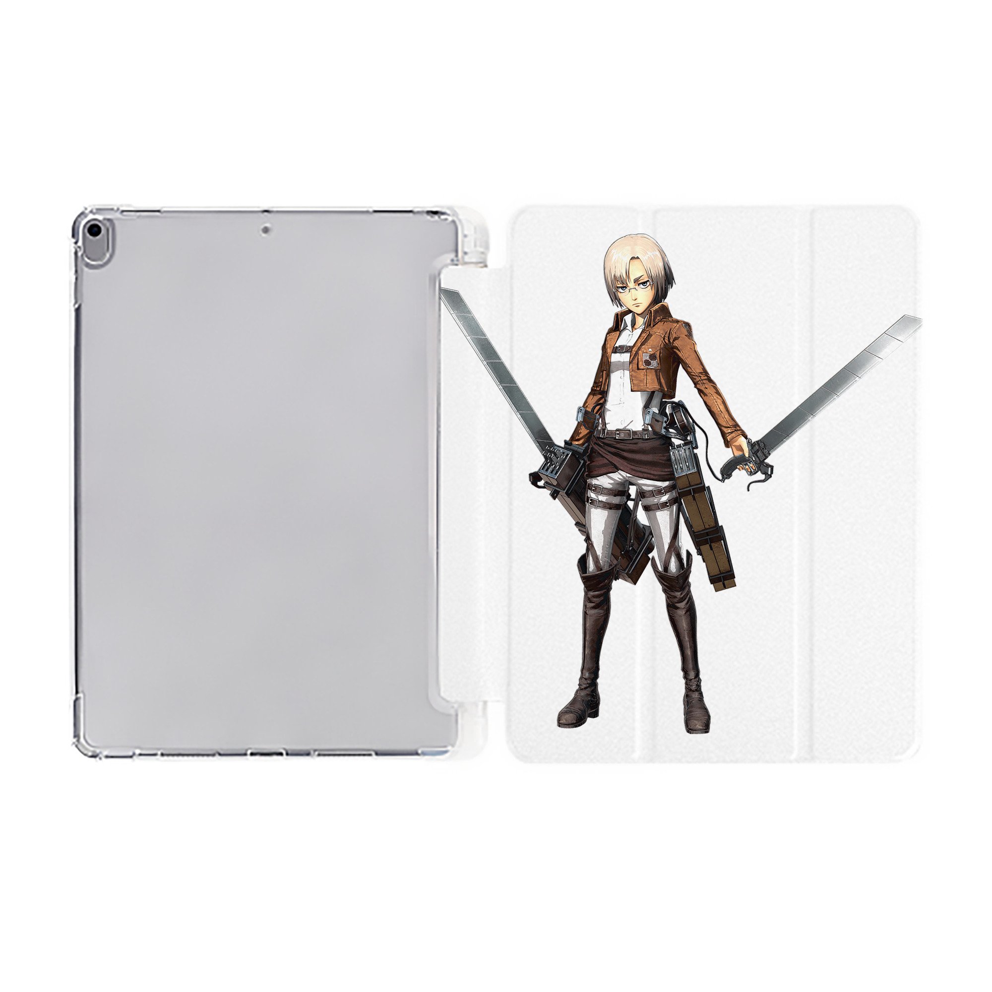 （画像用）  IPad ケース ペン収納付き 三つ折りスタンド PUレザー×シリコン 対応機種9.5/10.5/10.9インチ